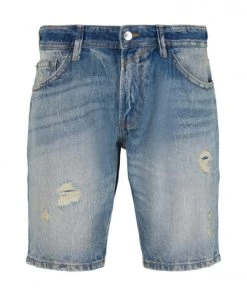 TOM TAILOR Denim Shorts Regular Denim Shorts, Destroyed Mid Stone Wash