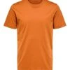 Selected T-Shirt Halbarm SLHNORMAN SS O-NECK TEE W NOOS, Bombay Brown