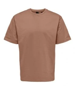 Only & Sons T-Shirt Halbarm ONSFRED RLX SS TEE NOOS, Mocha Mousse
