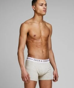 Jack & Jones Pant SENSE TRUNKS 3-PACK NOOS, Light Grey Melange/BLACK & WHITE -Lloyd Gürtel Shop 827f14ad af40 e3ad 9814 44863e2335ea 600x600