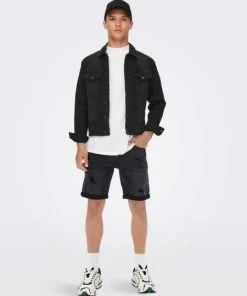 Only & Sons Shorts ONSPLY BLACK DAMAGE JOG PK 1892, Black Denim -Lloyd Gürtel Shop 827f14ad af40 e3ad 9814 4c86d8d0cfcb 600x600