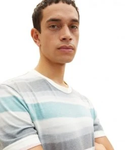 Tom Tailor T-Shirt Halbarm Allover Printed T-shirt, Water Color Stripes Beige Base -Lloyd Gürtel Shop 8417bdf4 a61b 188b a614 17db0c911410 600x600