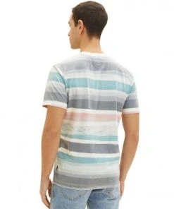 Tom Tailor T-Shirt Halbarm Allover Printed T-shirt, Water Color Stripes Beige Base -Lloyd Gürtel Shop 8417bdf4 a61b 188b a614 17db50da5109 600x600