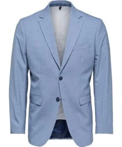 Selected Anzug Sakko SLHSLIM-TIMELIAM LT BLU STRUC BLZ F, Light Blue/STRUCTURE