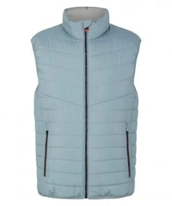 Tom Tailor Weste Lightweight Vest, Grey Mint
