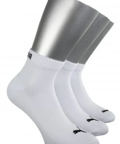 Strümpfe PUMA UNISEX QUARTER PLAIN 3P, White