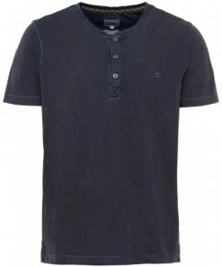 Camel Active T-Shirt Halbarm H-Henley 1/2 Arm, Night Blue