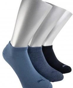 Strümpfe PUMA UNISEX SNEAKER PLAIN 3P, Denim Blue