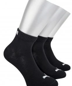 Strümpfe PUMA UNISEX QUARTER PLAIN 3P, Black