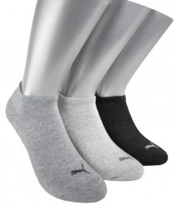 Strümpfe PUMA UNISEX SNEAKER PLAIN 3P, Anthraci/l Mel Grey/m Mel Grey