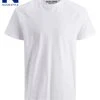 Jack & Jones T-Shirt Halbarm JJECURVED TEE SS O-NECK NOOS, White/Reg