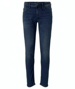 TOM TAILOR Denim Jeans Slim PIERS Blue Soft Stretch, Used Mid Stone Blue Denim