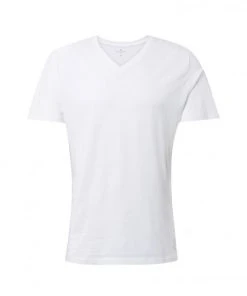Tom Tailor T-Shirt Halbarm Double Pack V- Neck Tee, White