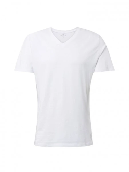 Tom Tailor T-Shirt Halbarm Double Pack V- Neck Tee, White 1 Tom Tailor T-Shirt Halbarm Double Pack V- Neck Tee, White