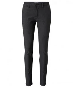 Tom Tailor Hose Structure Chino, Black White Structure