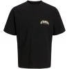 Jack & Jones T-Shirt Halbarm JORBRINK STUDIO BACK TEE SS CREW NE, Black/WHITE W. ORANGE BACK PRINT