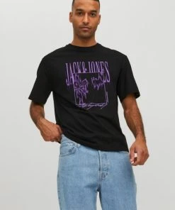 Jack & Jones T-Shirt Halbarm JORSCRIPTING PHOTO TEE SS CREW NECK, Black/PURPLE PRINT -Lloyd Gürtel Shop 86948436 41ef 7c9a a414 e0fddc0f5be0 600x600