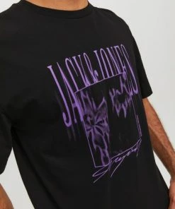 Jack & Jones T-Shirt Halbarm JORSCRIPTING PHOTO TEE SS CREW NECK, Black/PURPLE PRINT -Lloyd Gürtel Shop 86948436 41ef 7c9a a414 e0fdf04d65e3 600x600
