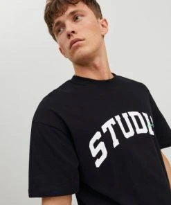 Jack & Jones T-Shirt Halbarm JORBRINK STUDIO TEE SS CREW NECK, Black -Lloyd Gürtel Shop 86948436 41ef 7c9a a414 e0fdf07bec65 600x600