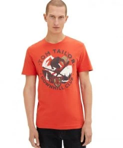 Tom Tailor T-Shirt Halbarm Printed T-shirt, Molten Lava Red -Lloyd Gürtel Shop 87ad4621 b122 56b1 9f14 a2a6489e8a8d 600x600