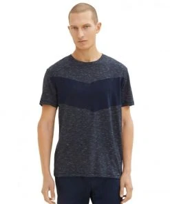 Tom Tailor T-Shirt Halbarm Cutline T-shirt, Navy White Inject Stripe -Lloyd Gürtel Shop 87ad4621 b122 56b1 9f14 a2a6b8f22263 600x600