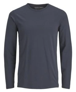 Jack & Jones T-Shirt Langarm JJEBASIC O-NECK TEE L/S NOOS, NAVY BLUE