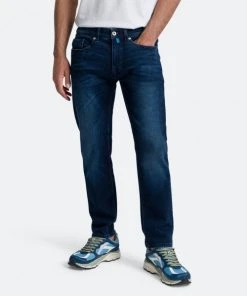 Pierre Cardin Jeans Antibes, Dark Blue Used Whisker