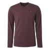 No-Excess T-Shirt Langarm T-Shirt Long Sleeve Granddad Melang, Port Wine