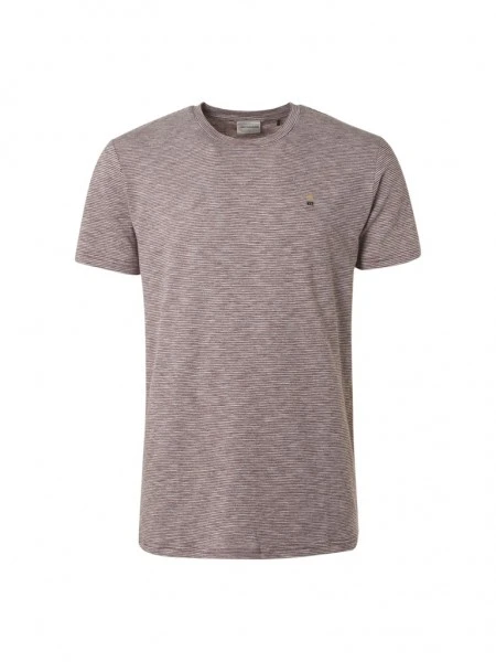 No-Excess T-Shirt Halbarm T-Shirt Crewneck Yarn Dyed Stripe S, Port Wine 1 No-Excess T-Shirt Halbarm T-Shirt Crewneck Yarn Dyed Stripe S, Port Wine