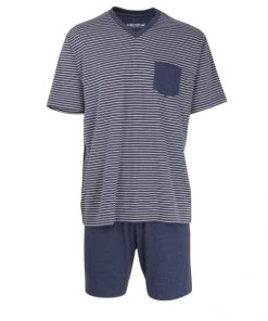 CECEBA Shorty Shorty, V-Ausschn.,, Melange-Garden