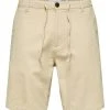 Selected Bermuda SLHCOMFORT-BRODY LINEN SHORTS W NOO, Incense/MIXED W. OATMEAL