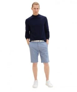 Tom Tailor Hose Slim Chino Bermuda With Belt, Chambray Blue Dobby -Lloyd Gürtel Shop 994b48a7 b154 62a9 a814 c989ac7df99a 600x600