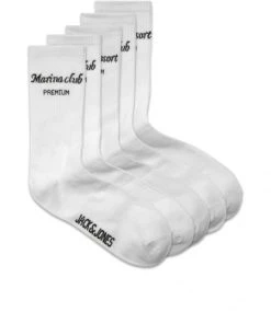 Jack & Jones Strümpfe JACBERMUDA TENNIS SOCK 5 PACK, White/White - White - White - White