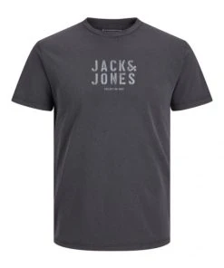 Jack & Jones T-Shirt Halbarm JCOSTENCIL DYE TEE SS CREW NECK, Black