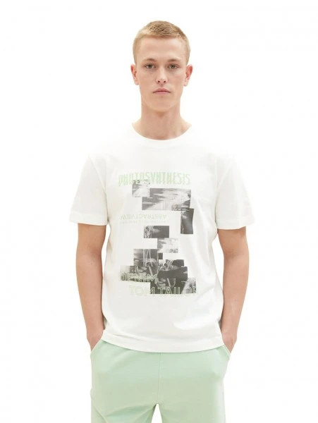 TOM TAILOR Denim T-Shirt Halbarm Printed T-shirt, Placid Green 2 TOM TAILOR Denim T-Shirt Halbarm Printed T-shirt, Placid Green – Bild 2