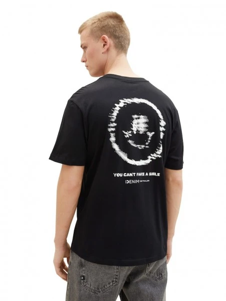 TOM TAILOR Denim T-Shirt Halbarm Relaxed Printed T-shirt, Brown Rice 6 TOM TAILOR Denim T-Shirt Halbarm Relaxed Printed T-shirt, Brown Rice – Bild 6