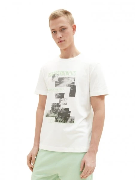 TOM TAILOR Denim T-Shirt Halbarm Printed T-shirt, Placid Green 5 TOM TAILOR Denim T-Shirt Halbarm Printed T-shirt, Placid Green – Bild 5