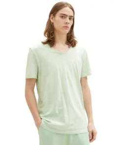 TOM TAILOR Denim T-Shirt Halbarm V-neck Ministripe T-shirt, Green White Fine Yd Stripe -Lloyd Gürtel Shop b82ad861 9336 4886 a814 032c842af480 600x600