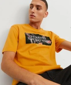 Jack & Jones T-Shirt Halbarm JORFLORES TEE SS CREW NECK, Black -Lloyd Gürtel Shop b82ad861 9336 4886 a814 352c50da6bc9 600x600