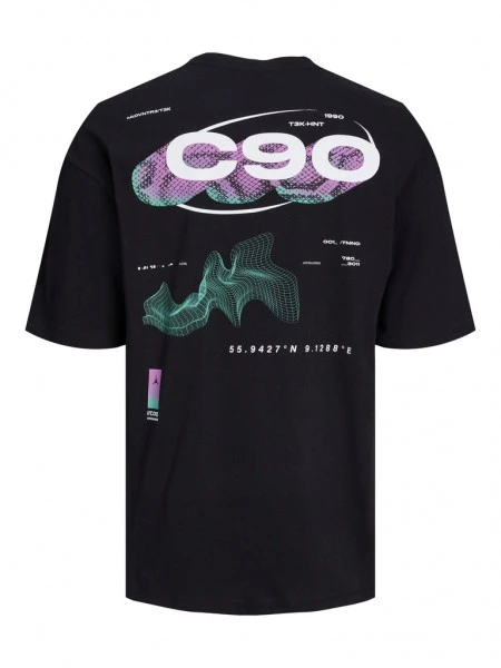 Jack & Jones T-Shirt Halbarm JCOSNAKE TEE SS CREW NECK, Black 2 Jack & Jones T-Shirt Halbarm JCOSNAKE TEE SS CREW NECK, Black – Bild 2