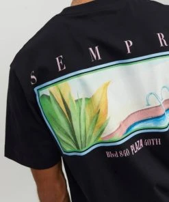 Jack & Jones T-Shirt Halbarm JORLANDSCAPE SS TEE CREW NECK, Black -Lloyd Gürtel Shop b82ad861 9336 4886 a814 362c68b38937 600x600