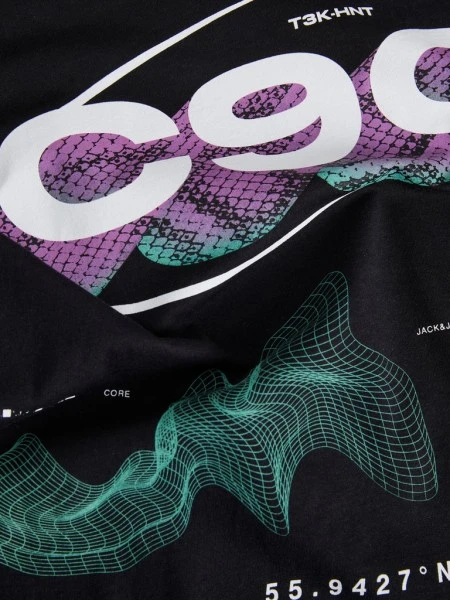 Jack & Jones T-Shirt Halbarm JCOSNAKE TEE SS CREW NECK, Black 6 Jack & Jones T-Shirt Halbarm JCOSNAKE TEE SS CREW NECK, Black – Bild 6