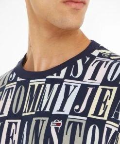 Tommy Jeans T-Shirt Halbarm TJM OVZ TOMMY AOP TEE, BLUE -Lloyd Gürtel Shop b82ad861 9336 4886 a814 622c78374197 600x600