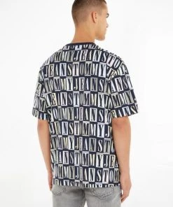 Tommy Jeans T-Shirt Halbarm TJM OVZ TOMMY AOP TEE, BLUE -Lloyd Gürtel Shop b82ad861 9336 4886 a814 622cb0f89f8fxXsrwgwUPlOim 600x600