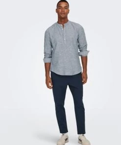 Only & Sons Hose ONSLINUS CROP 0007 COT LIN PNT NOOS, Dark Navy -Lloyd Gürtel Shop b82ad861 9336 4886 a814 8a2c54a4b8b3 600x600