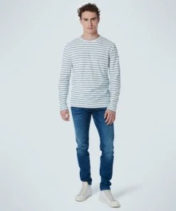 No-Excess T-Shirt Langarm T-Shirt Long Sleeve Crewneck Stripe, Blue -Lloyd Gürtel Shop b82ad861 9336 4886 a814 8f2c0c9166fc 600x600
