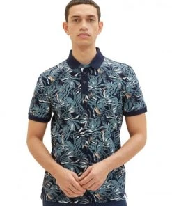 Tom Tailor Polo Halbarm Allover Printed Polo, Navy Green Big Leaf Design -Lloyd Gürtel Shop b82ad861 9336 4886 a814 a12c04e85e7b 600x600