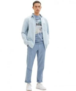 Tom Tailor T-Shirt Halbarm Photoprint Crewneck T-shirt, Greyish Mid Blue -Lloyd Gürtel Shop b82ad861 9336 4886 a814 a32c04520a73 600x600