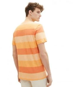 Tom Tailor T-Shirt Halbarm Color Block Crewneck T-shirt, Washed Out Orange Blockstripe -Lloyd Gürtel Shop b82ad861 9336 4886 a814 a32c24c0455e 600x600
