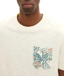 Tom Tailor T-Shirt Halbarm T-shirt With Printed Pocket, Vintage Beige -Lloyd Gürtel Shop b82ad861 9336 4886 a814 a32c4065d0ad 600x600